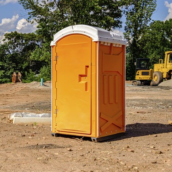 how often are the portable restrooms cleaned and serviced during a rental period in Proctor